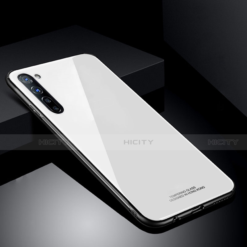 Carcasa Bumper Funda Silicona Espejo T01 para Oppo A91 Blanco