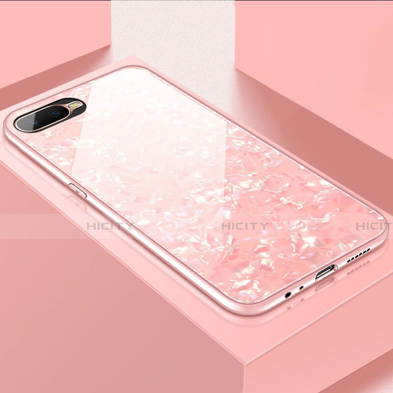 Carcasa Bumper Funda Silicona Espejo T01 para Oppo K1 Rosa