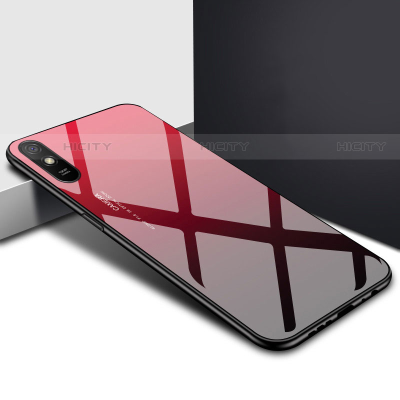 Carcasa Bumper Funda Silicona Espejo T01 para Xiaomi Redmi 9A Rojo