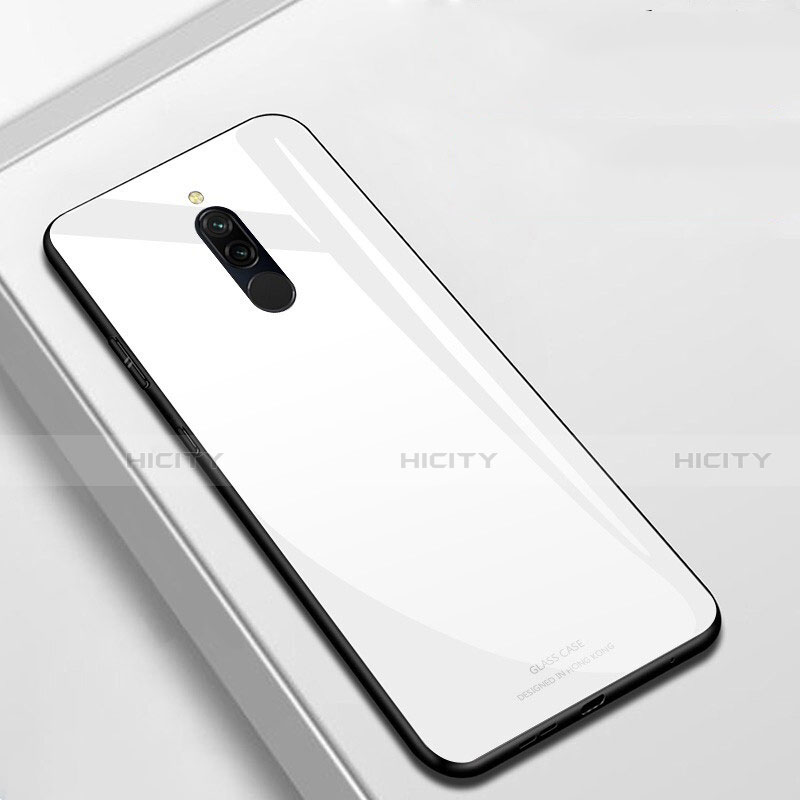 Carcasa Bumper Funda Silicona Espejo T01 para Xiaomi Redmi Note 8 Blanco