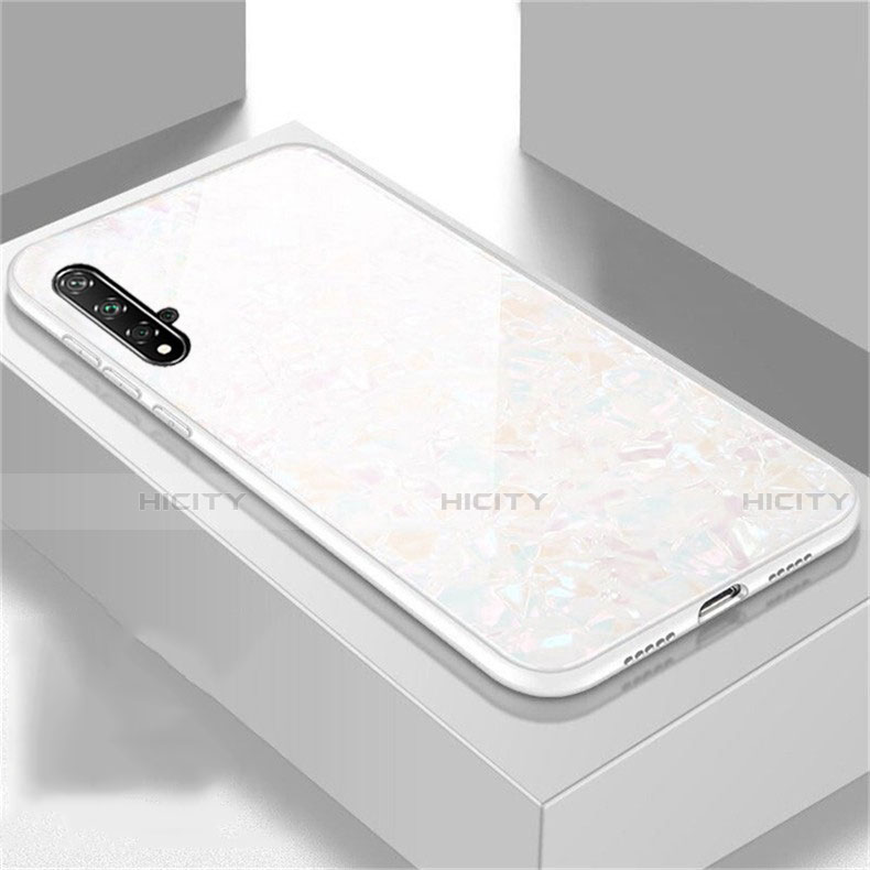 Carcasa Bumper Funda Silicona Espejo T02 para Huawei Honor 20S Blanco