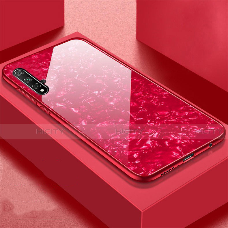 Carcasa Bumper Funda Silicona Espejo T02 para Huawei Honor 20S Rojo