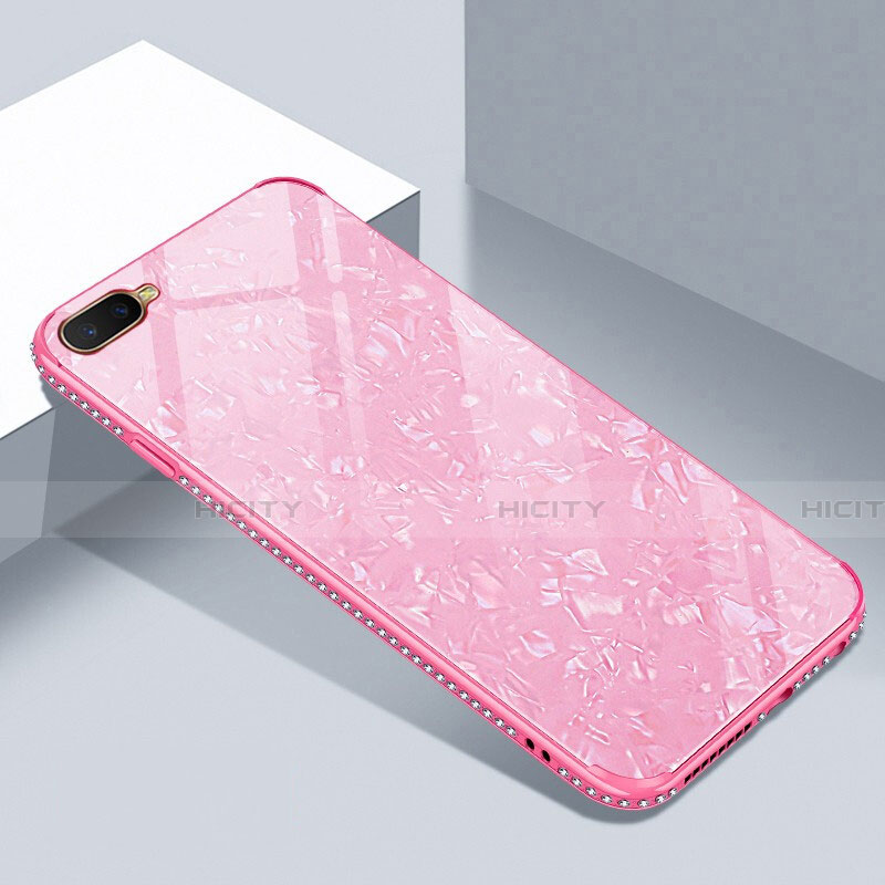 Carcasa Bumper Funda Silicona Espejo T02 para Oppo K1 Rosa