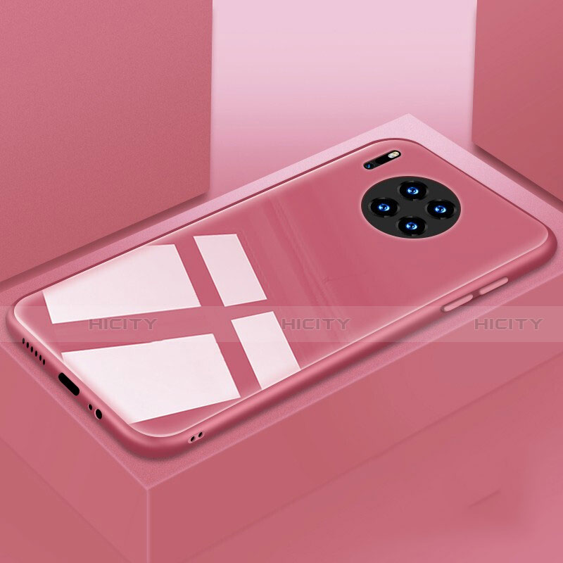 Carcasa Bumper Funda Silicona Espejo T03 para Huawei Mate 30E Pro 5G Rosa