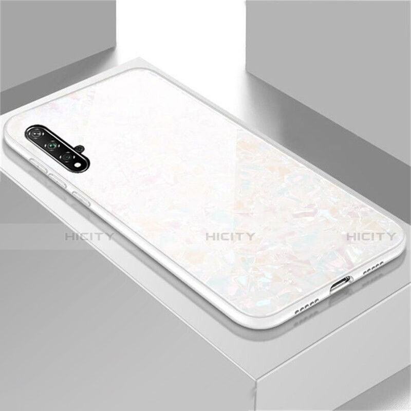 Carcasa Bumper Funda Silicona Espejo T03 para Huawei Nova 5 Blanco