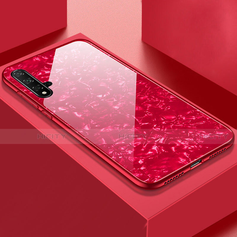 Carcasa Bumper Funda Silicona Espejo T03 para Huawei Nova 5 Pro Rojo