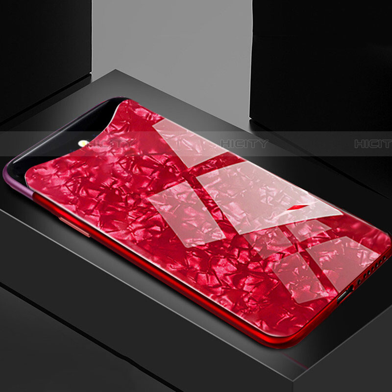 Carcasa Bumper Funda Silicona Espejo T03 para Oppo Find X Rojo