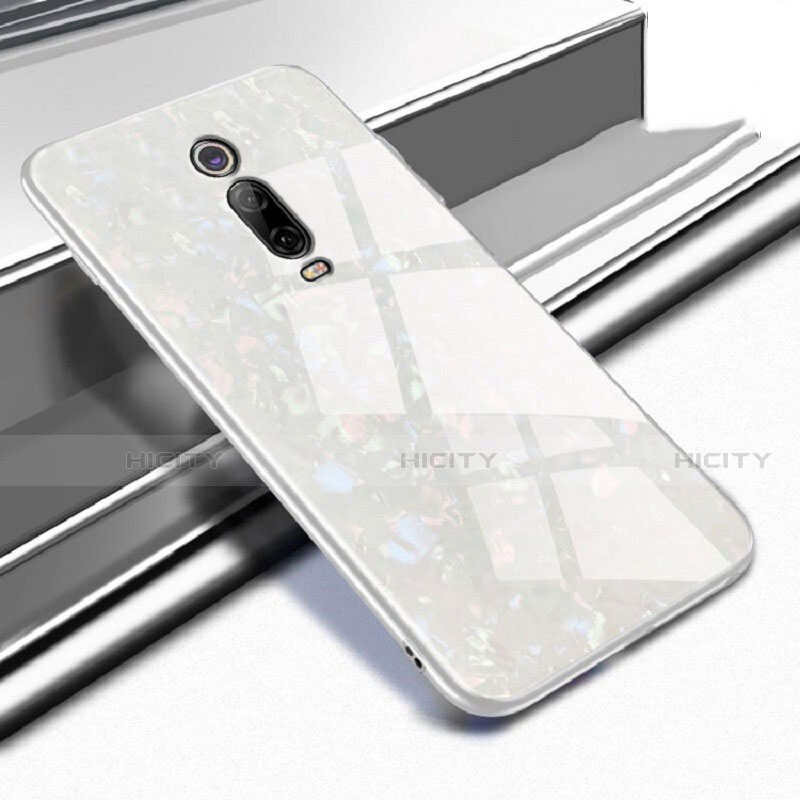 Carcasa Bumper Funda Silicona Espejo T04 para Xiaomi Mi 9T Blanco