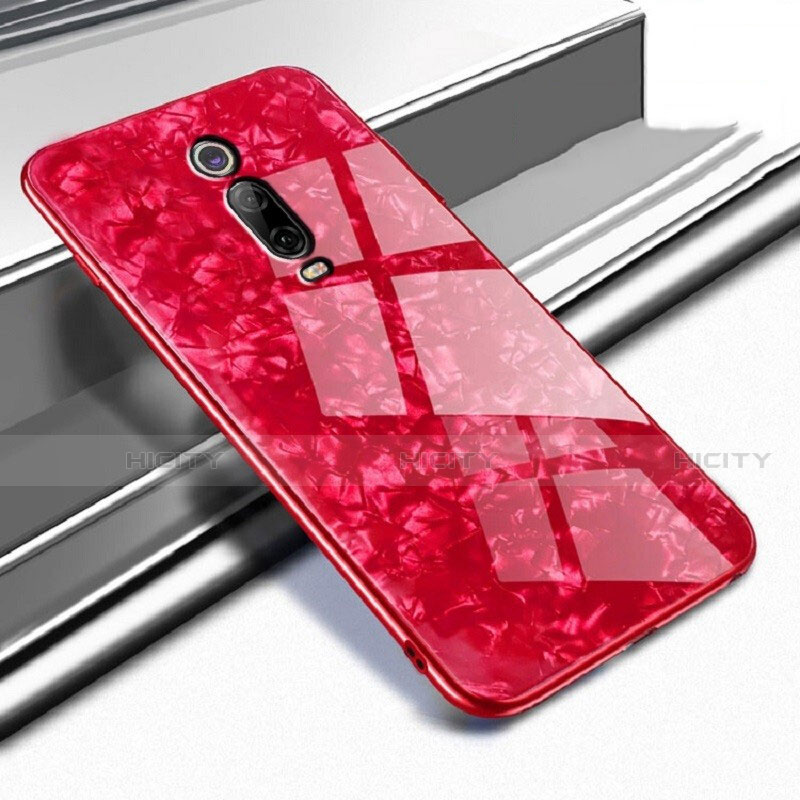 Carcasa Bumper Funda Silicona Espejo T04 para Xiaomi Mi 9T Pro Rojo