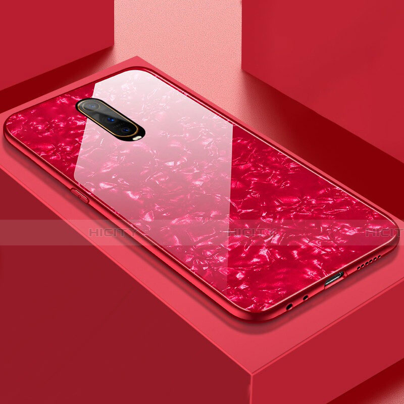 Carcasa Bumper Funda Silicona Espejo T05 para Oppo R17 Pro Rojo