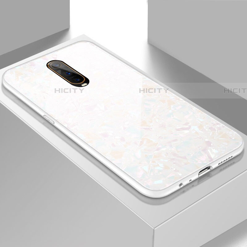 Carcasa Bumper Funda Silicona Espejo T05 para Oppo RX17 Pro Blanco