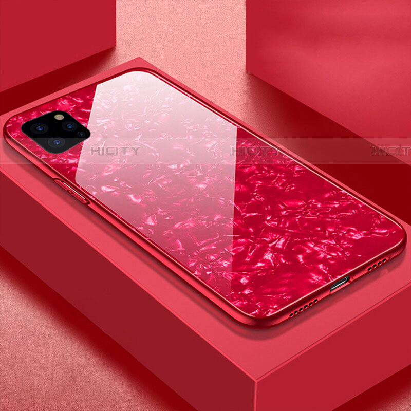 Carcasa Bumper Funda Silicona Espejo T06 para Apple iPhone 11 Pro Max Rojo