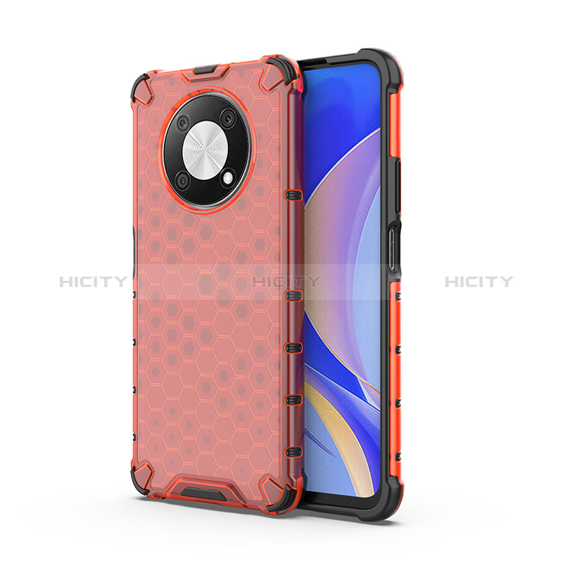 Carcasa Bumper Funda Silicona Transparente 360 Grados AM1 para Huawei Enjoy 50 Pro Rojo