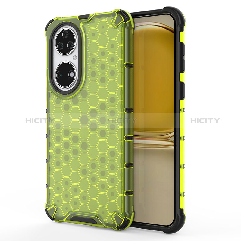 Carcasa Bumper Funda Silicona Transparente 360 Grados AM1 para Huawei P50 Verde