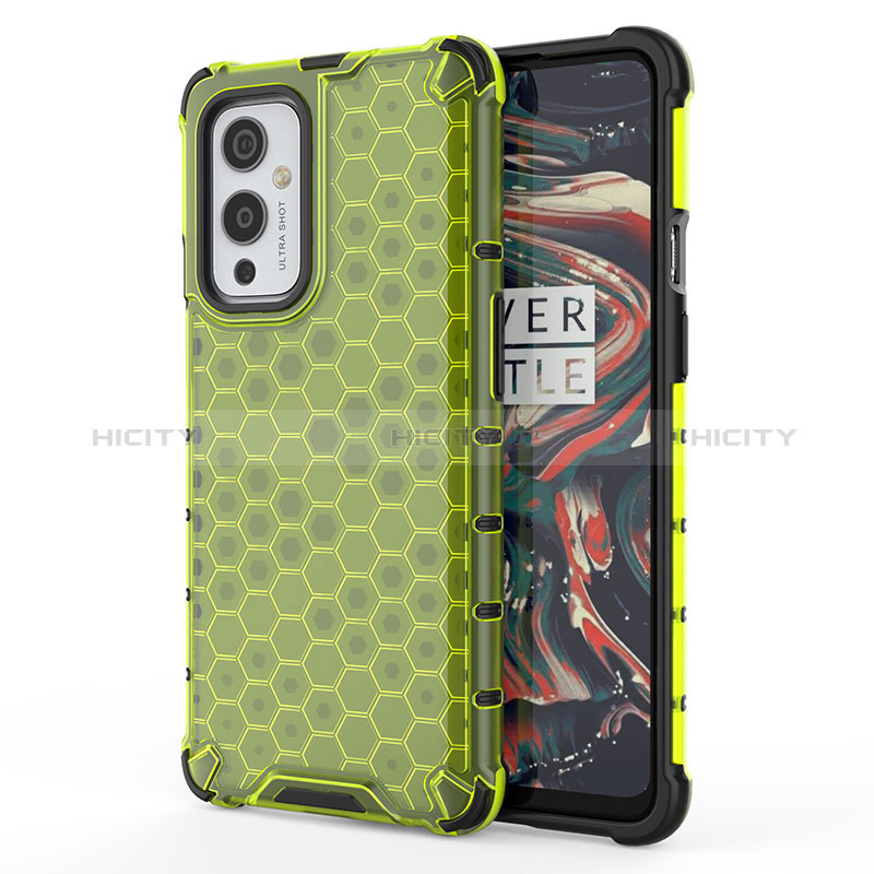 Carcasa Bumper Funda Silicona Transparente 360 Grados AM1 para OnePlus 9 5G Verde