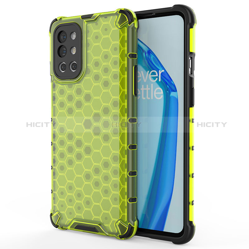 Carcasa Bumper Funda Silicona Transparente 360 Grados AM1 para OnePlus 9R 5G Verde