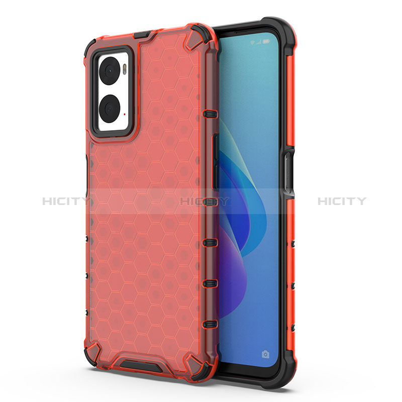 Carcasa Bumper Funda Silicona Transparente 360 Grados AM1 para Oppo A36 Rojo