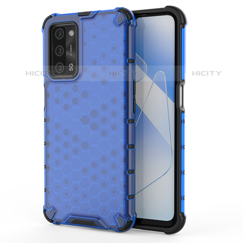 Carcasa Bumper Funda Silicona Transparente 360 Grados AM1 para Oppo A53s 5G Azul