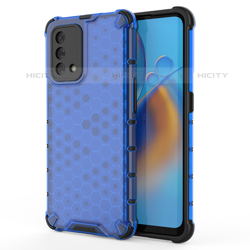 Carcasa Bumper Funda Silicona Transparente 360 Grados AM1 para Oppo A74 4G Azul