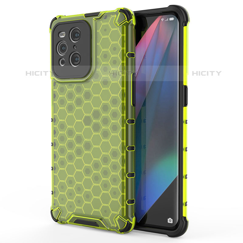 Carcasa Bumper Funda Silicona Transparente 360 Grados AM1 para Oppo Find X3 Pro 5G Verde