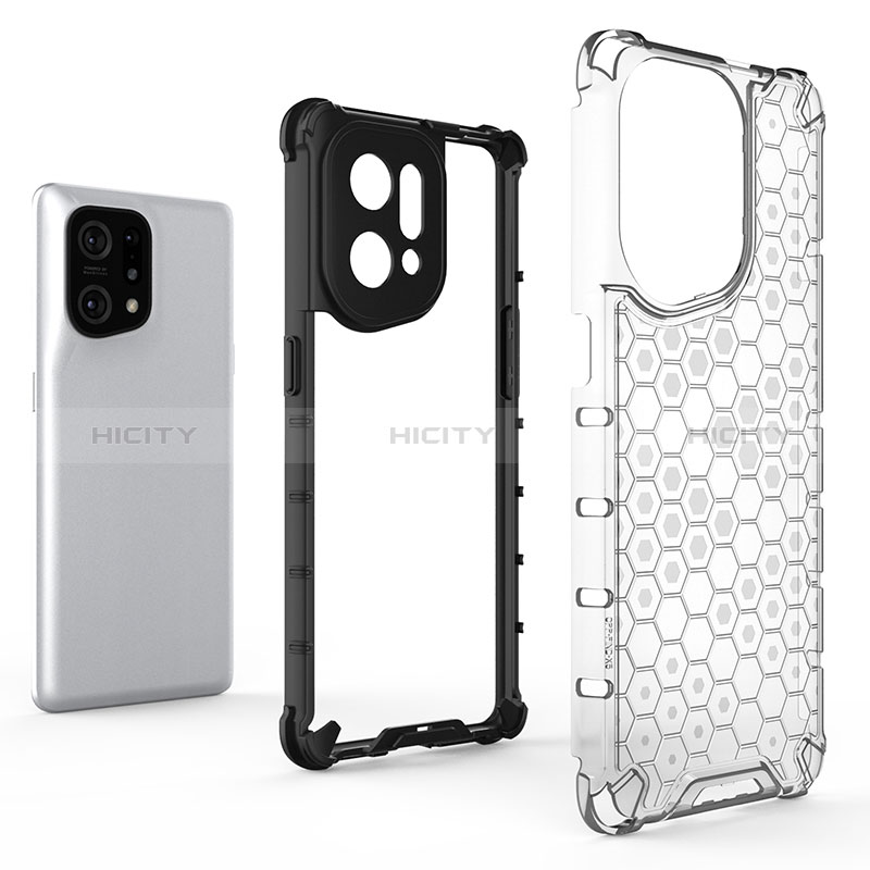 Carcasa Bumper Funda Silicona Transparente 360 Grados AM1 para Oppo Find X5 5G