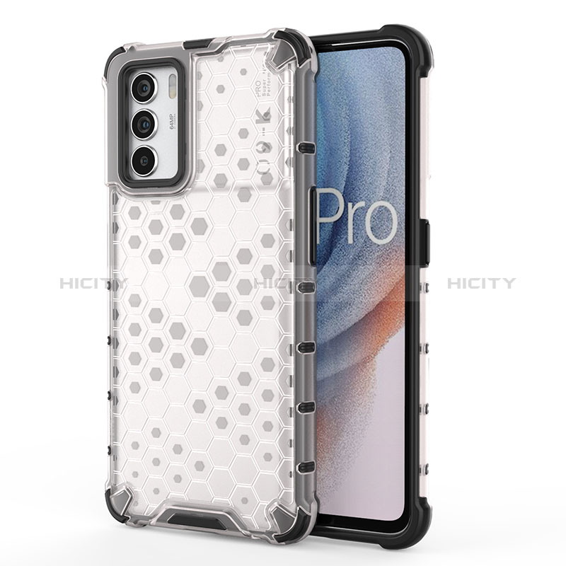 Carcasa Bumper Funda Silicona Transparente 360 Grados AM1 para Oppo K9 Pro 5G Blanco