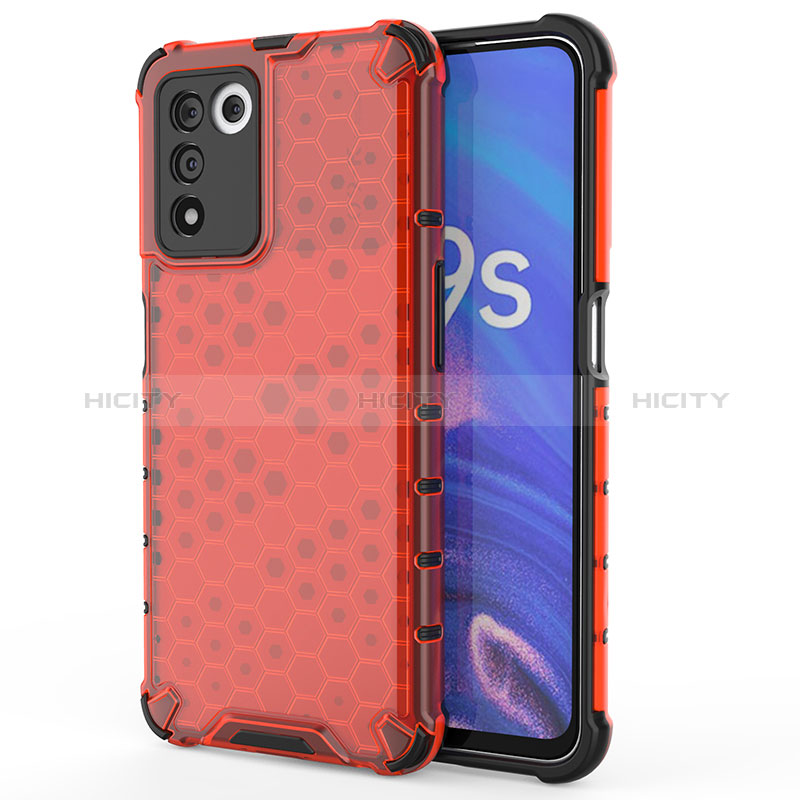 Carcasa Bumper Funda Silicona Transparente 360 Grados AM1 para Oppo K9S 5G Rojo