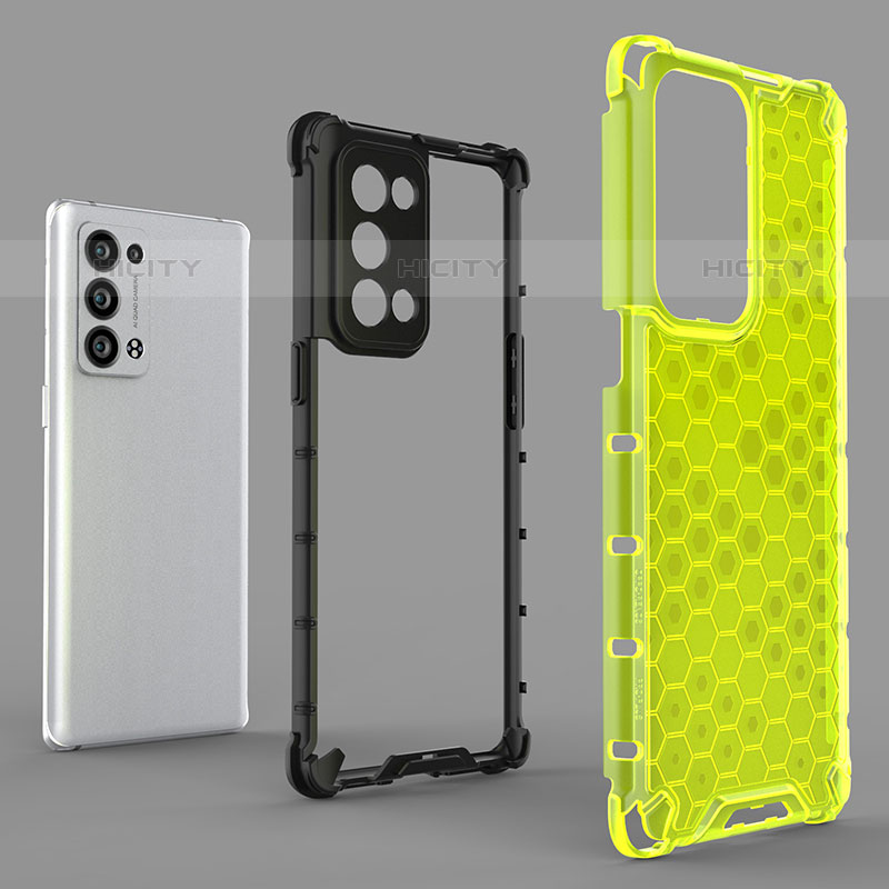 Carcasa Bumper Funda Silicona Transparente 360 Grados AM1 para Oppo Reno6 Pro 5G