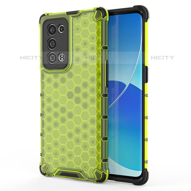 Carcasa Bumper Funda Silicona Transparente 360 Grados AM1 para Oppo Reno6 Pro 5G Verde