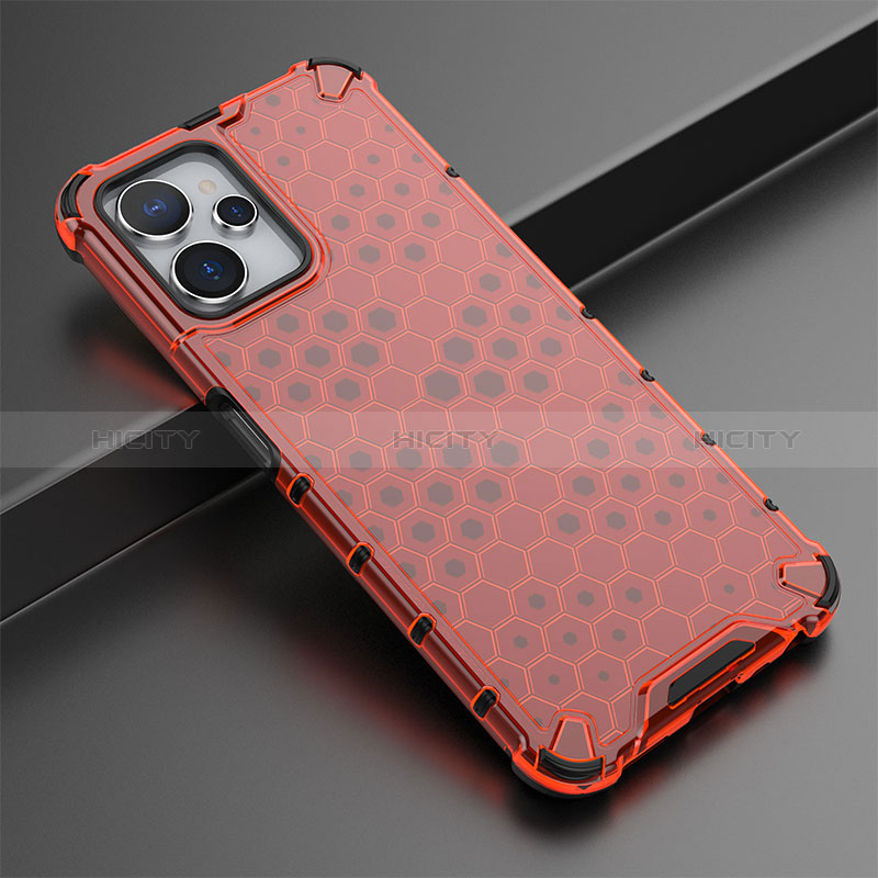 Carcasa Bumper Funda Silicona Transparente 360 Grados AM1 para Realme 10 5G Rojo