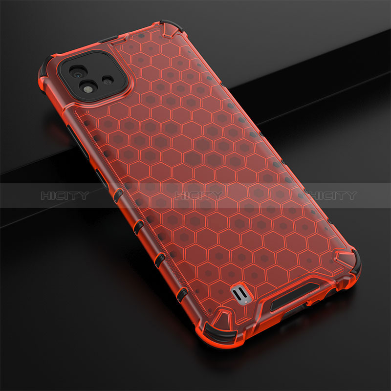 Carcasa Bumper Funda Silicona Transparente 360 Grados AM1 para Realme C11 (2021) Rojo