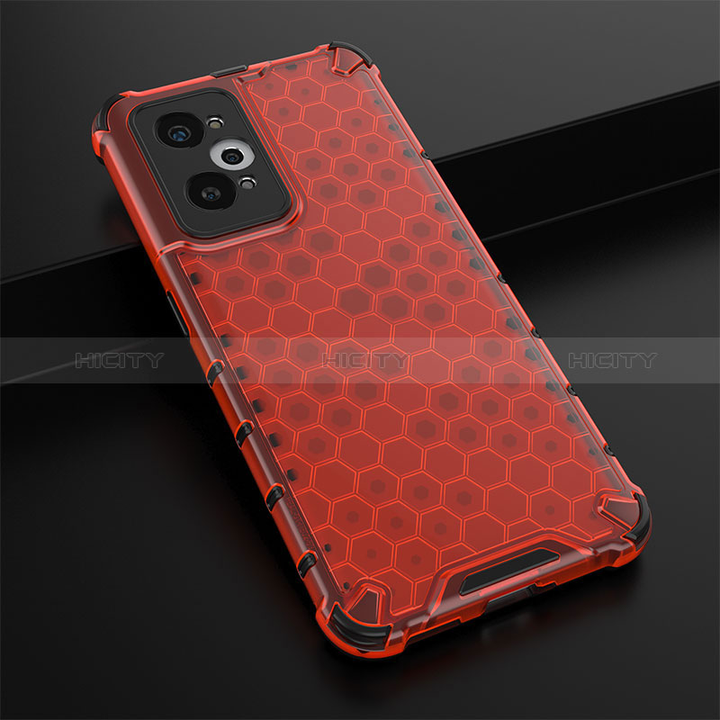 Carcasa Bumper Funda Silicona Transparente 360 Grados AM1 para Realme GT Neo2 5G Rojo