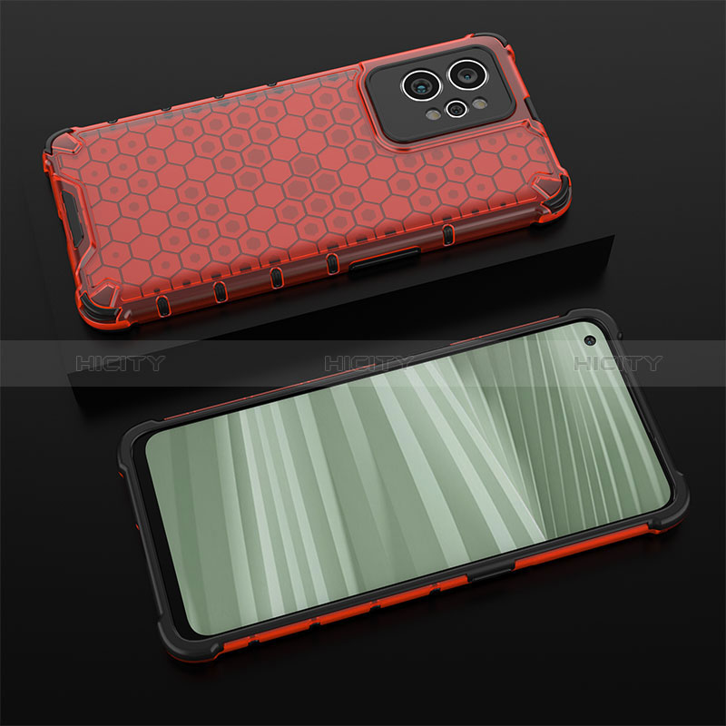 Carcasa Bumper Funda Silicona Transparente 360 Grados AM1 para Realme GT2 Pro 5G Rojo