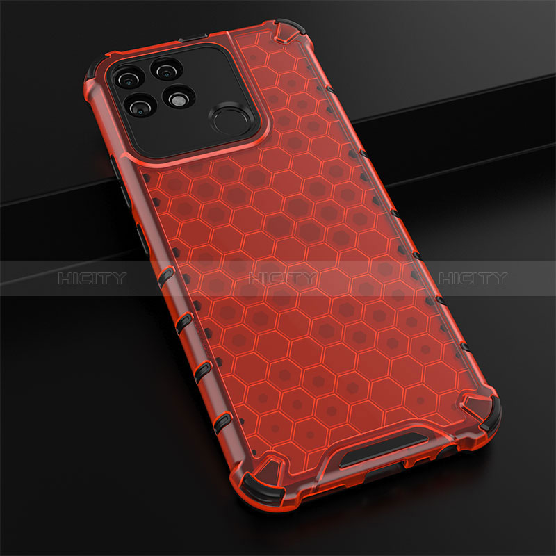 Carcasa Bumper Funda Silicona Transparente 360 Grados AM1 para Realme Narzo 50A Rojo