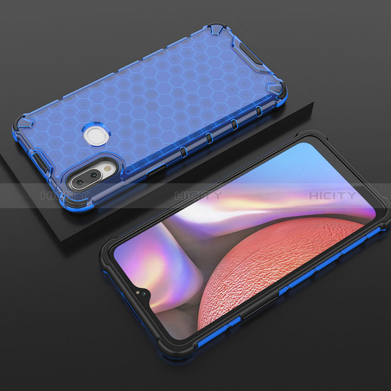 Carcasa Bumper Funda Silicona Transparente 360 Grados AM1 para Samsung Galaxy A10s Azul