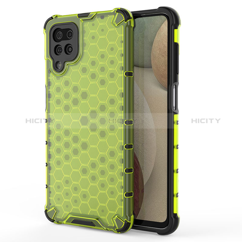 Carcasa Bumper Funda Silicona Transparente 360 Grados AM1 para Samsung Galaxy A12 Verde