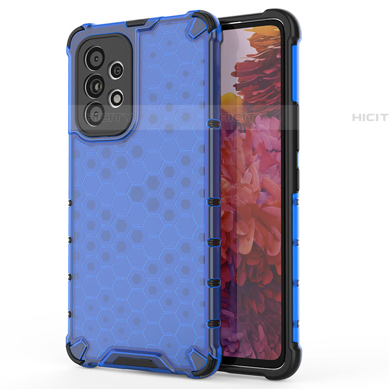 Carcasa Bumper Funda Silicona Transparente 360 Grados AM1 para Samsung Galaxy A53 5G Azul