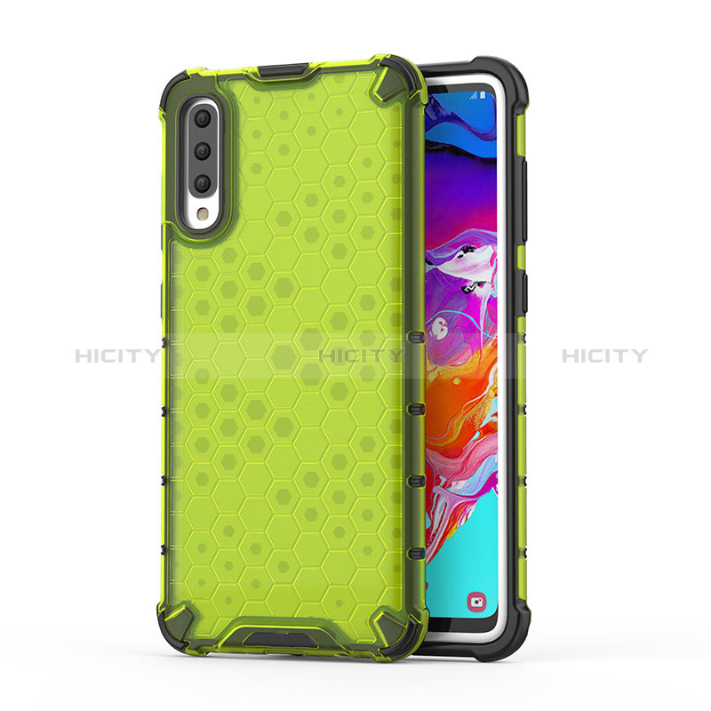 Carcasa Bumper Funda Silicona Transparente 360 Grados AM1 para Samsung Galaxy A70 Verde