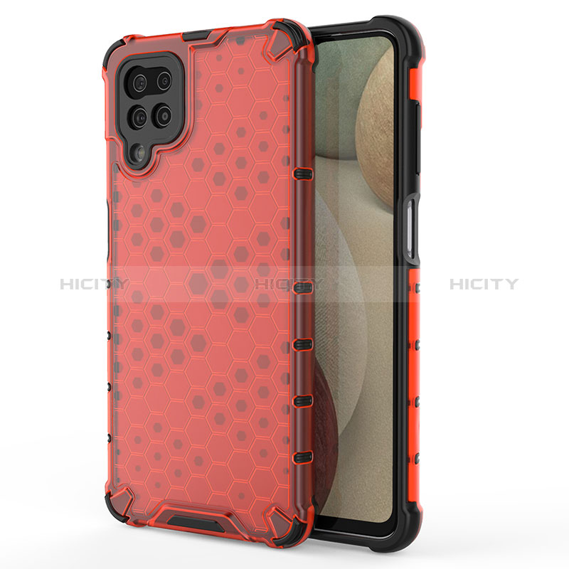 Carcasa Bumper Funda Silicona Transparente 360 Grados AM1 para Samsung Galaxy M12 Rojo