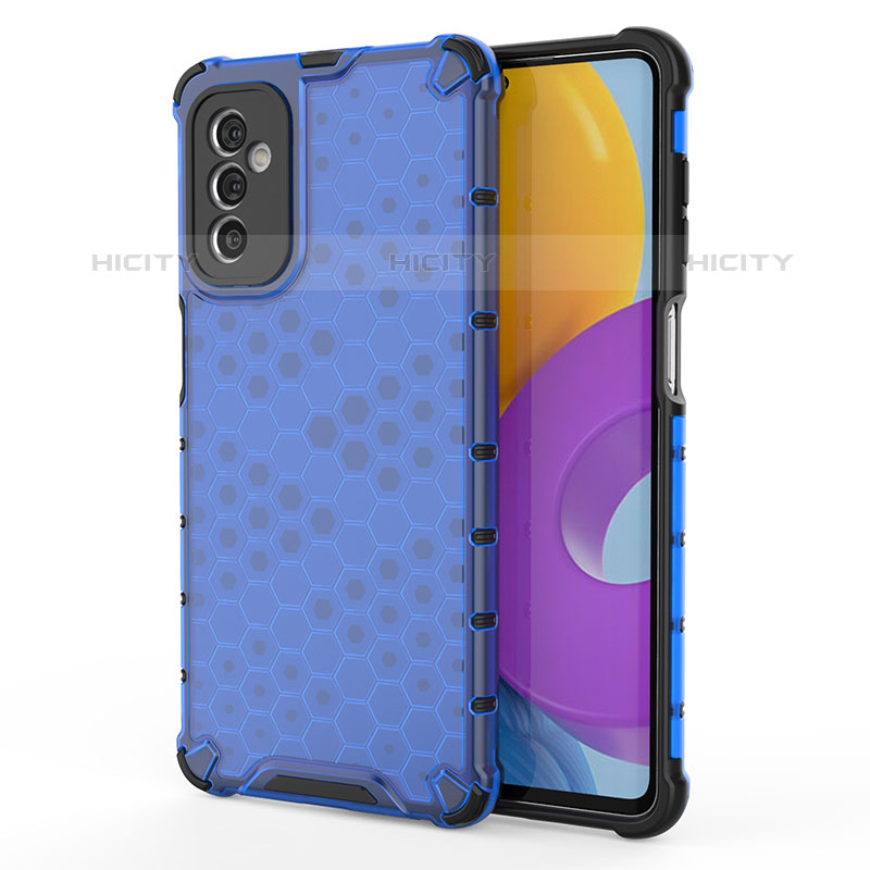 Carcasa Bumper Funda Silicona Transparente 360 Grados AM1 para Samsung Galaxy M52 5G Azul