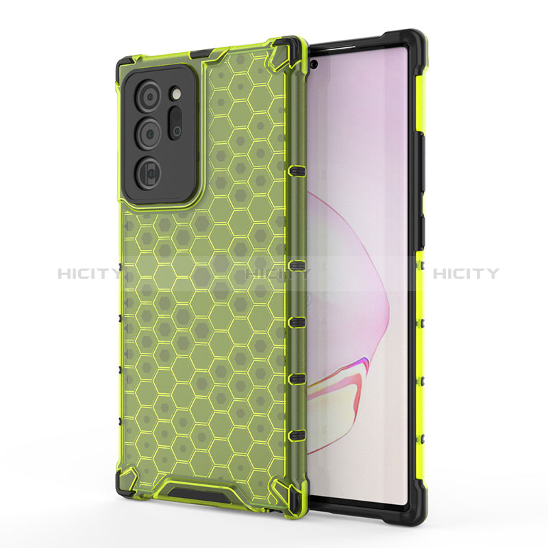 Carcasa Bumper Funda Silicona Transparente 360 Grados AM1 para Samsung Galaxy Note 20 Ultra 5G Verde