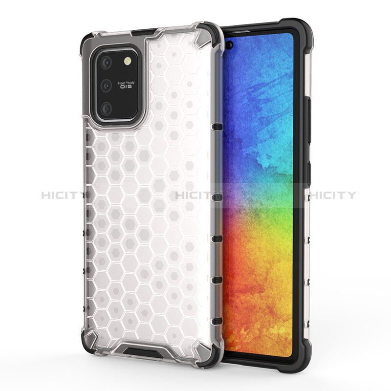 Carcasa Bumper Funda Silicona Transparente 360 Grados AM1 para Samsung Galaxy S10 Lite Blanco