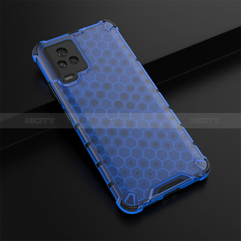 Carcasa Bumper Funda Silicona Transparente 360 Grados AM1 para Vivo iQOO 7 5G Azul