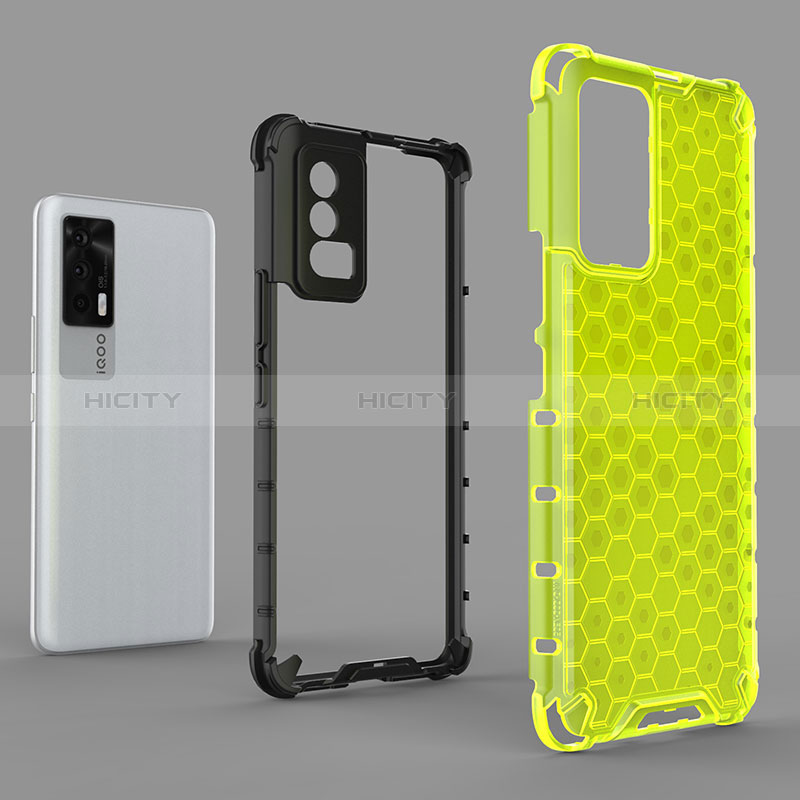 Carcasa Bumper Funda Silicona Transparente 360 Grados AM1 para Vivo iQOO 7 India 5G