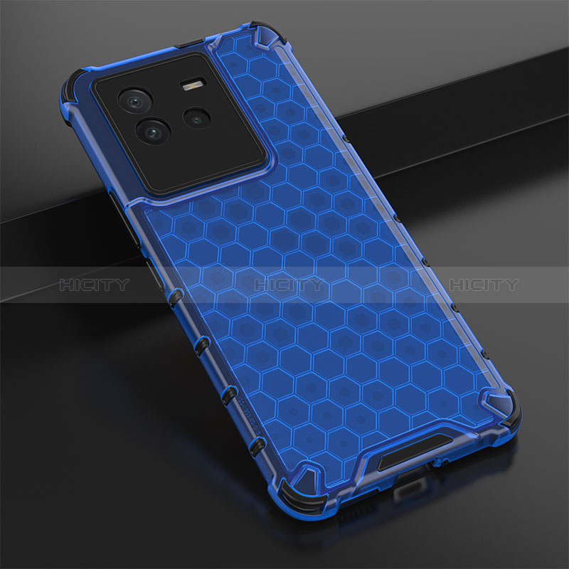 Carcasa Bumper Funda Silicona Transparente 360 Grados AM1 para Vivo iQOO Neo6 5G Azul