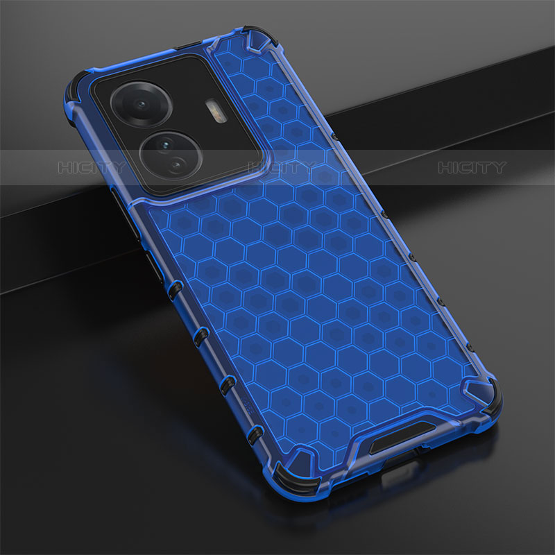 Carcasa Bumper Funda Silicona Transparente 360 Grados AM1 para Vivo T1 Pro 5G Azul