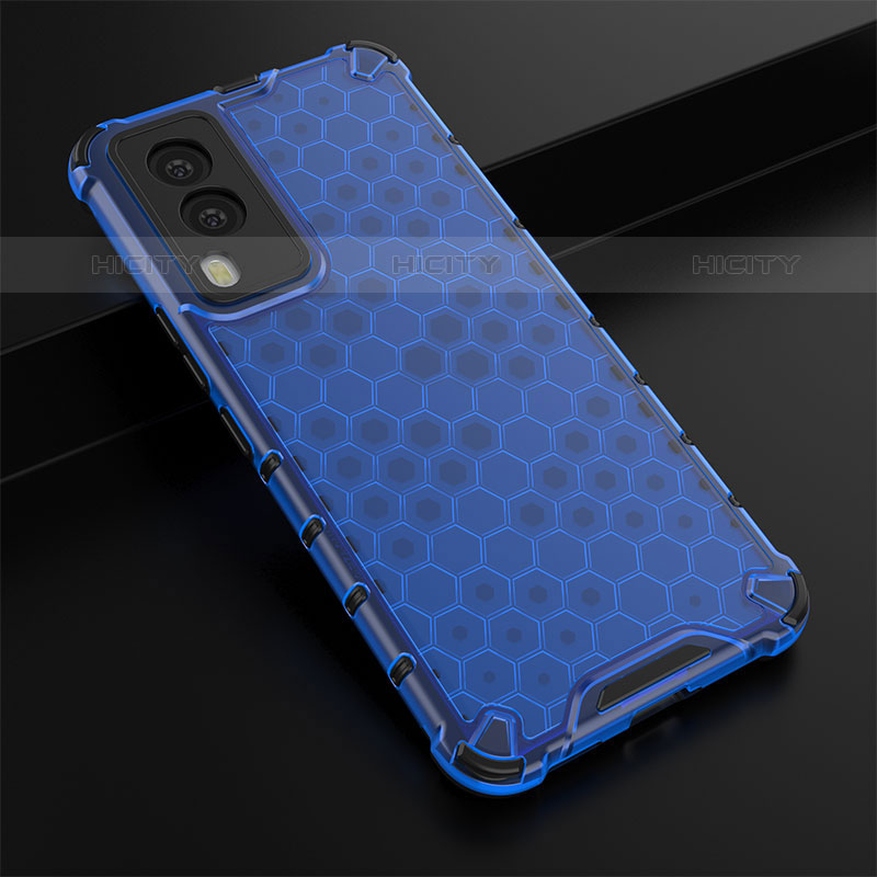 Carcasa Bumper Funda Silicona Transparente 360 Grados AM1 para Vivo V21e 5G Azul