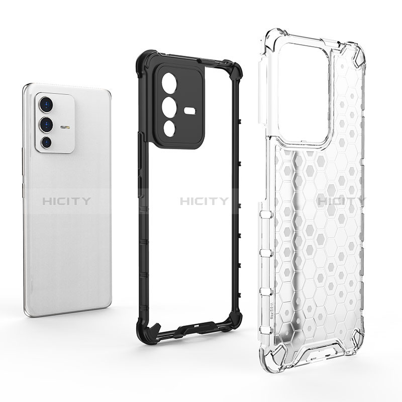 Carcasa Bumper Funda Silicona Transparente 360 Grados AM1 para Vivo V23 Pro 5G