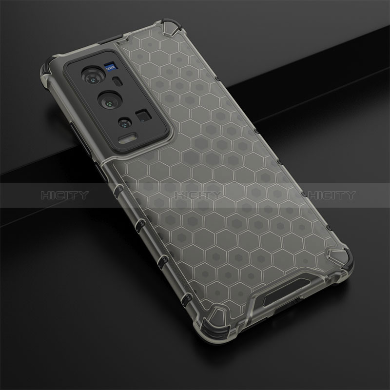 Carcasa Bumper Funda Silicona Transparente 360 Grados AM1 para Vivo X60 Pro+ Plus 5G Negro