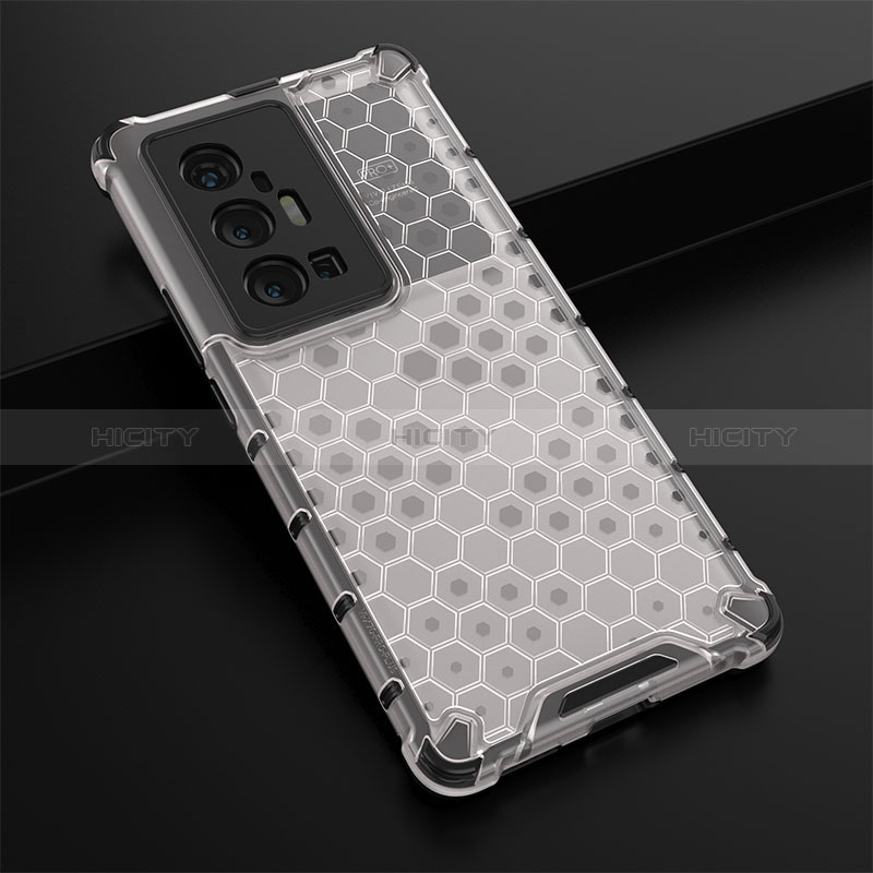 Carcasa Bumper Funda Silicona Transparente 360 Grados AM1 para Vivo X70 Pro+ Plus 5G Blanco